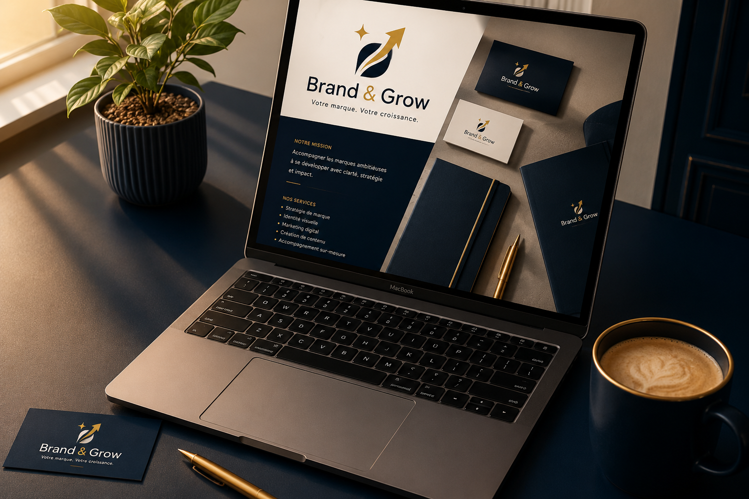 Brand & Grow — identité de marque premium